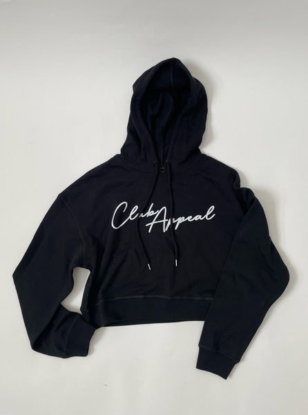 Womens Signature Logo Cropped Topped Hoodie