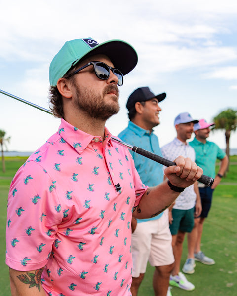 Alligator Print Golf Polo