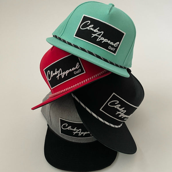 Signature Box Logo Flat Brim SnapBack Rope hat