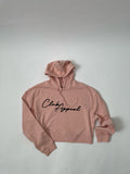 Womens Signature Logo Cropped Topped Hoodie